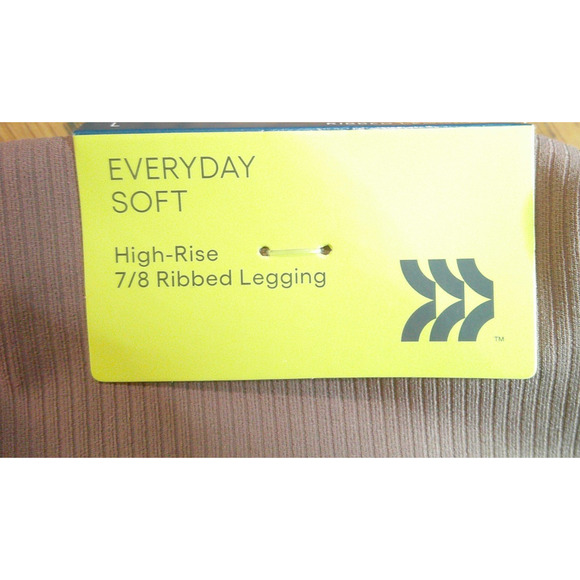 All in motion Everyday Soft High Rise 7/8 Length Ribbed Leggings Light Brown L - Picture 8 of 9